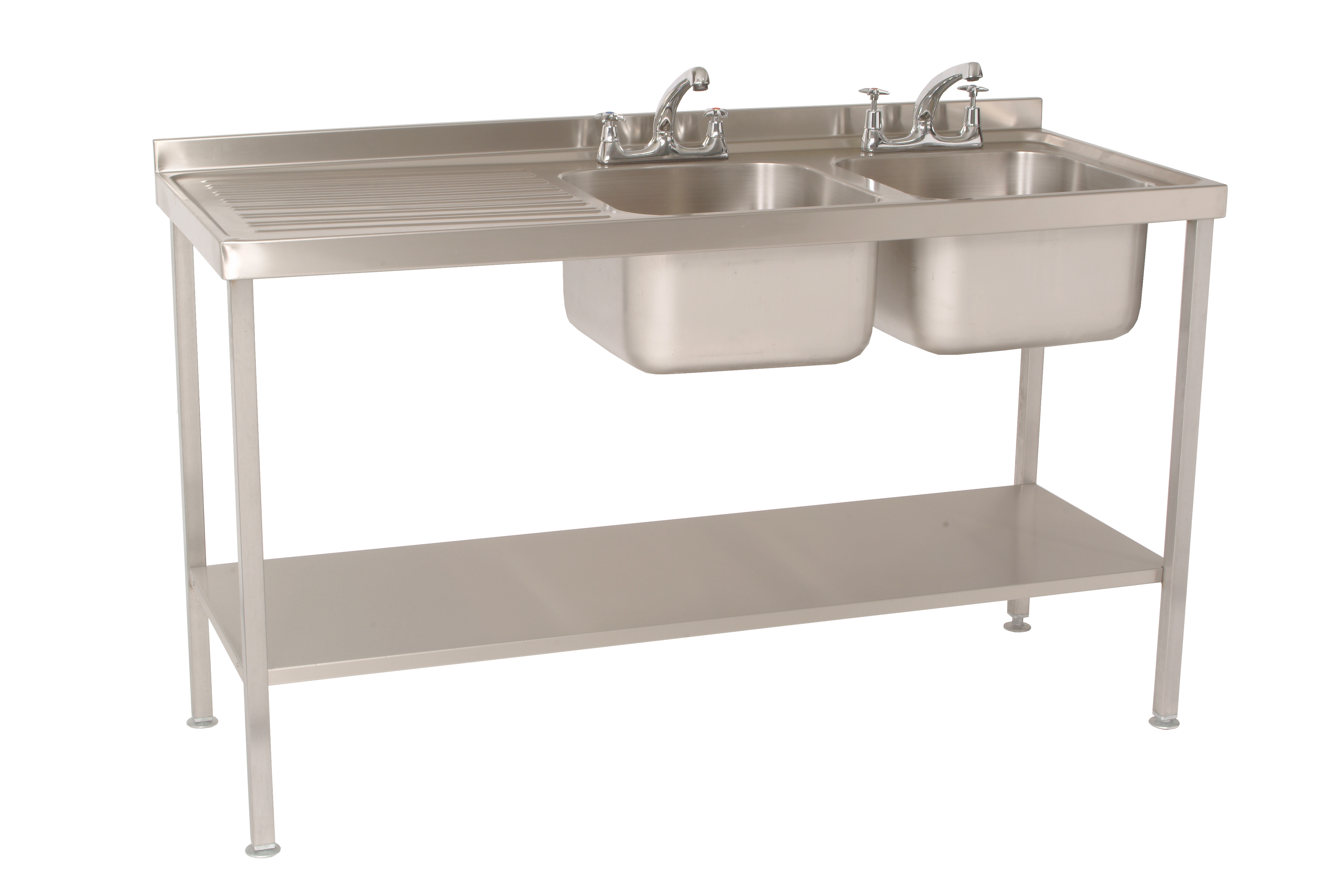 double bowl single drainer kitchen sink